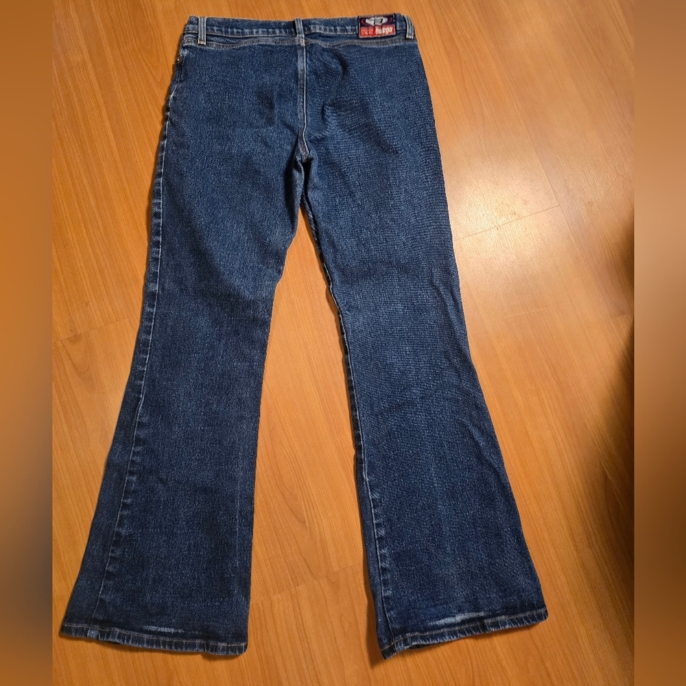Bongo Vintage Y2K Flare Mid-lowrise Jeans Classic Blue Denim Jeans